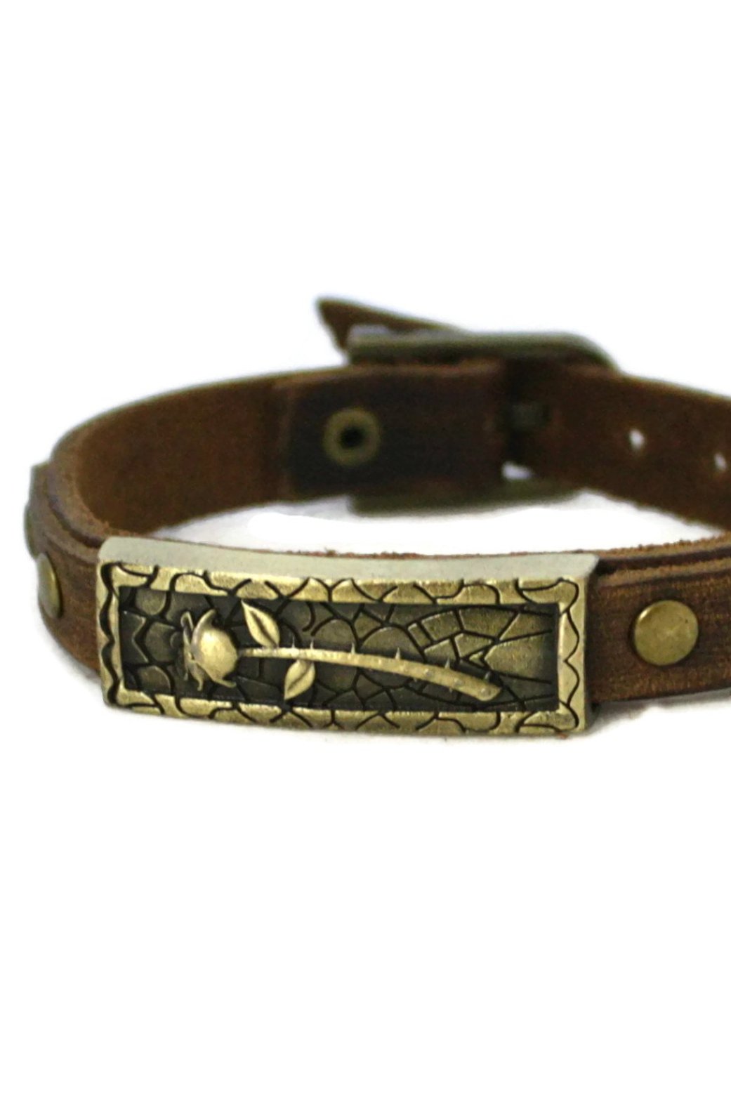 Studded Rose Leather Essential Oil Bracelet- Unisex Men/Women-Diffuser Bracelet-Destination Oils