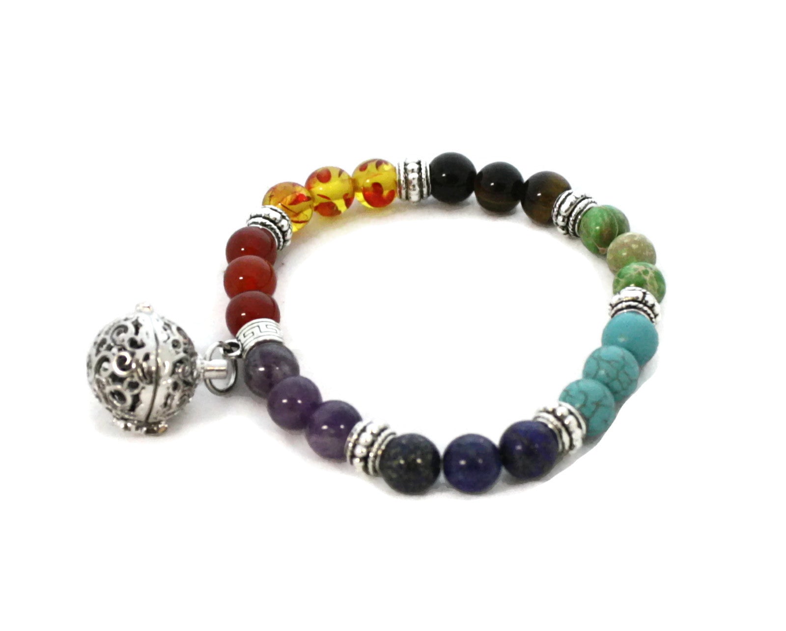 Full Circle 7 Chakra Essential Oil Diffuser Bracelet- Multicolored-Diffuser Bracelet-Destination Oils