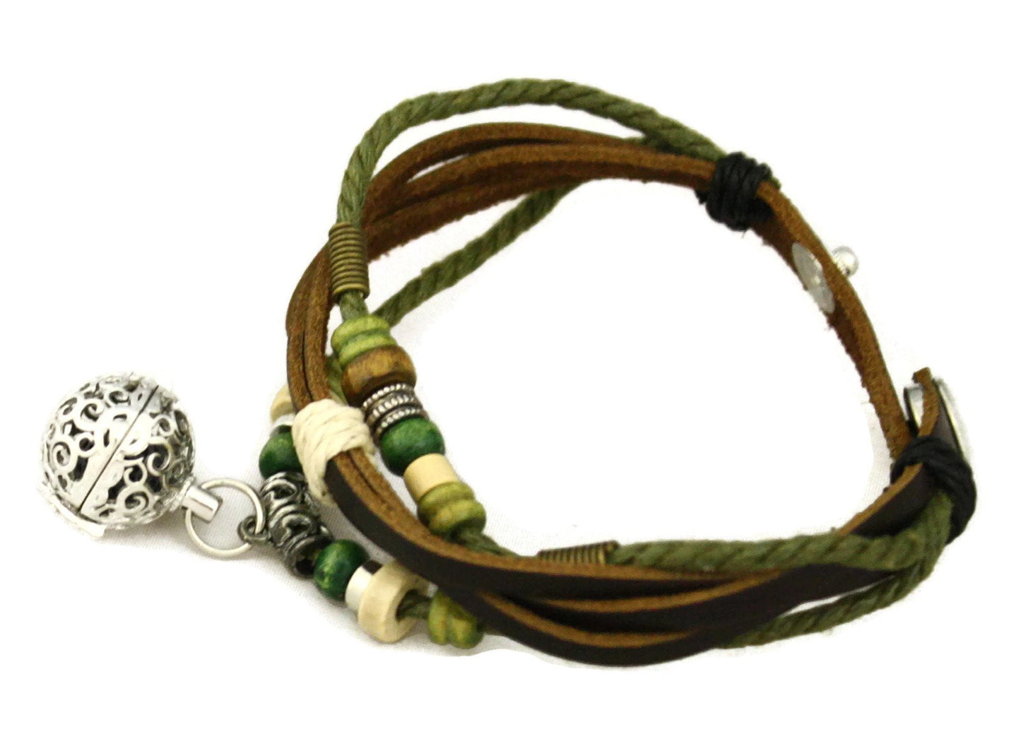 Forest Aromatherapy Diffuser Bracelet for Essential Oils- Brown Leather-Diffuser Bracelet-Destination Oils