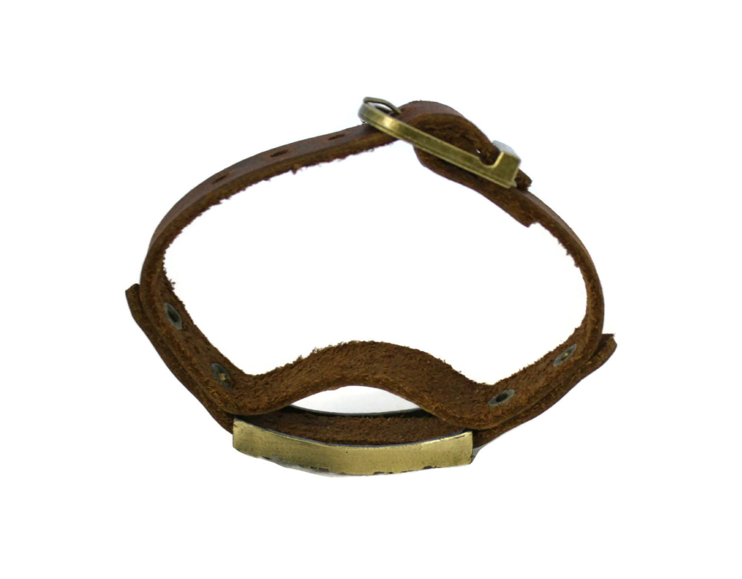 Studded Anchor Leather Essential Oil Bracelet- Unisex Men/Women-Diffuser Bracelet-Destination Oils