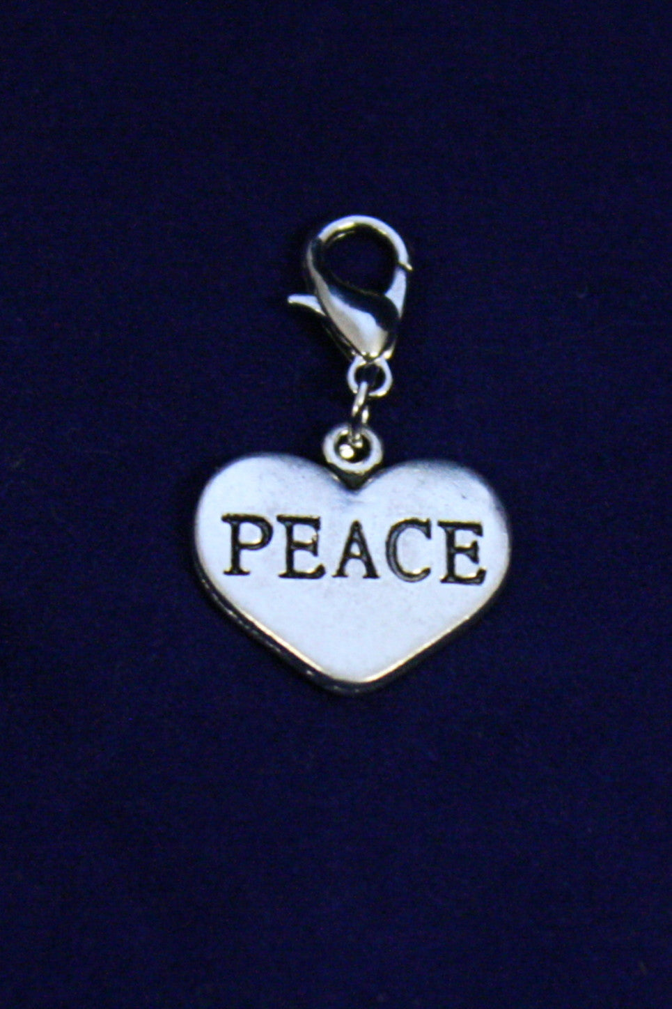 Peace Silver Heart Jewelry Charm-Jewelry Charm-Destination Oils