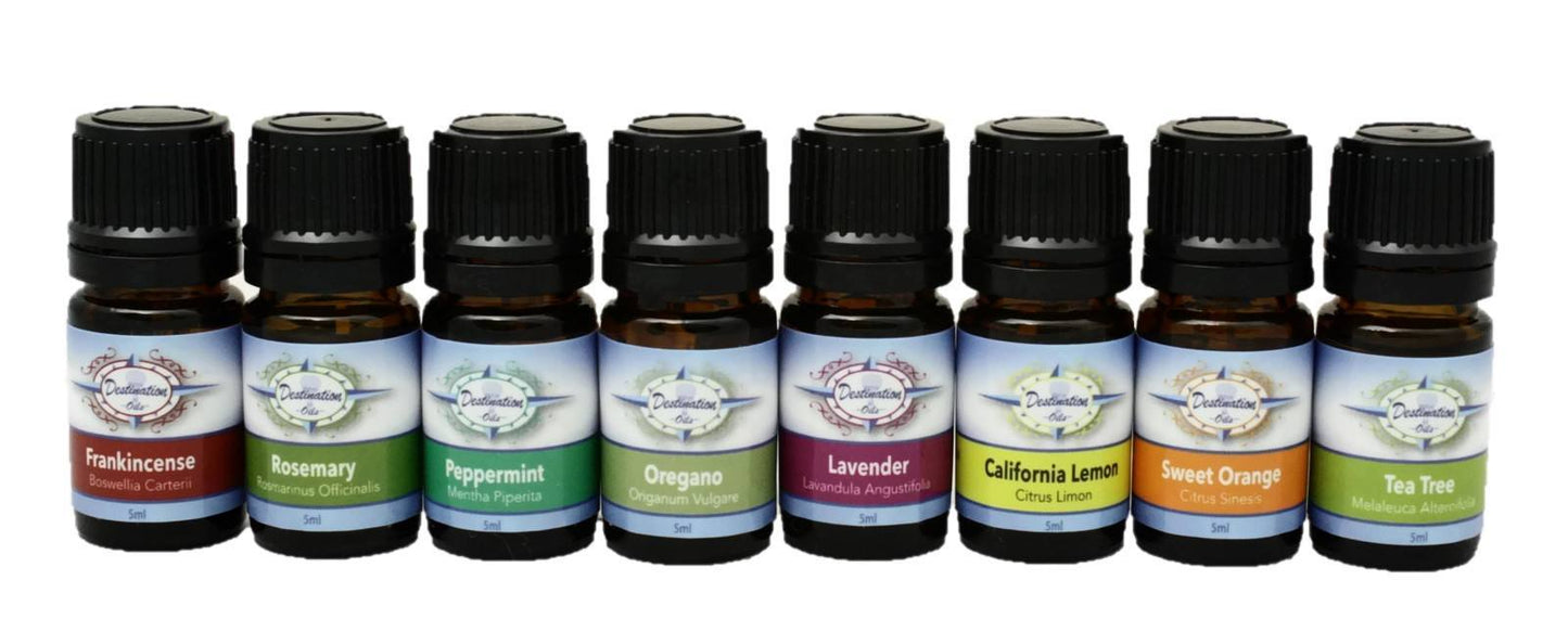 Starter Gift Set- Top 8 Essential Oils for Beginners- 5ml-Gift Sets-Destination Oils