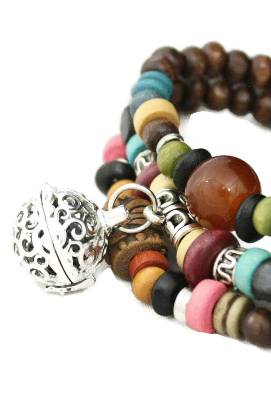 Tribal Triple Wrap Essential Oil Diffuser Bracelet/ Necklace-Diffuser Bracelet-Destination Oils